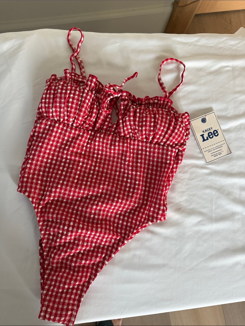 LEE  Red Gingham One-Piece Swimsuit